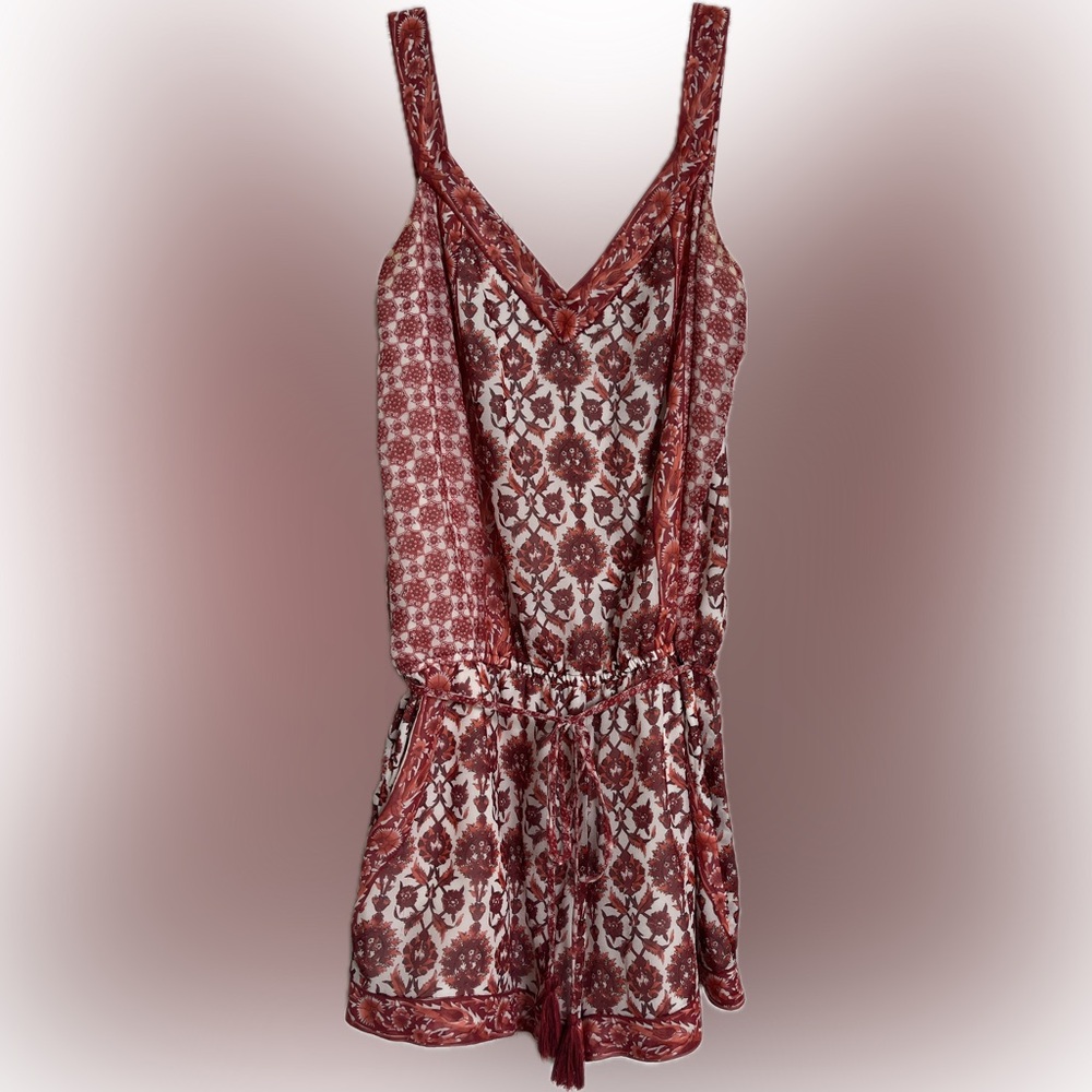 Joie Floral Red and White Romper